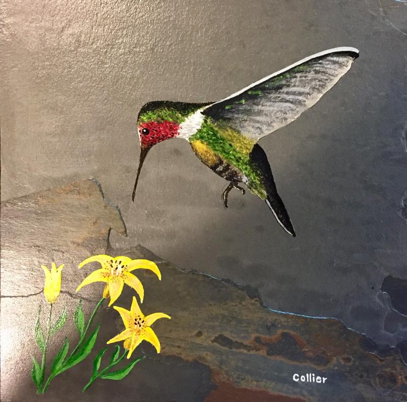 ruby throated humming bird